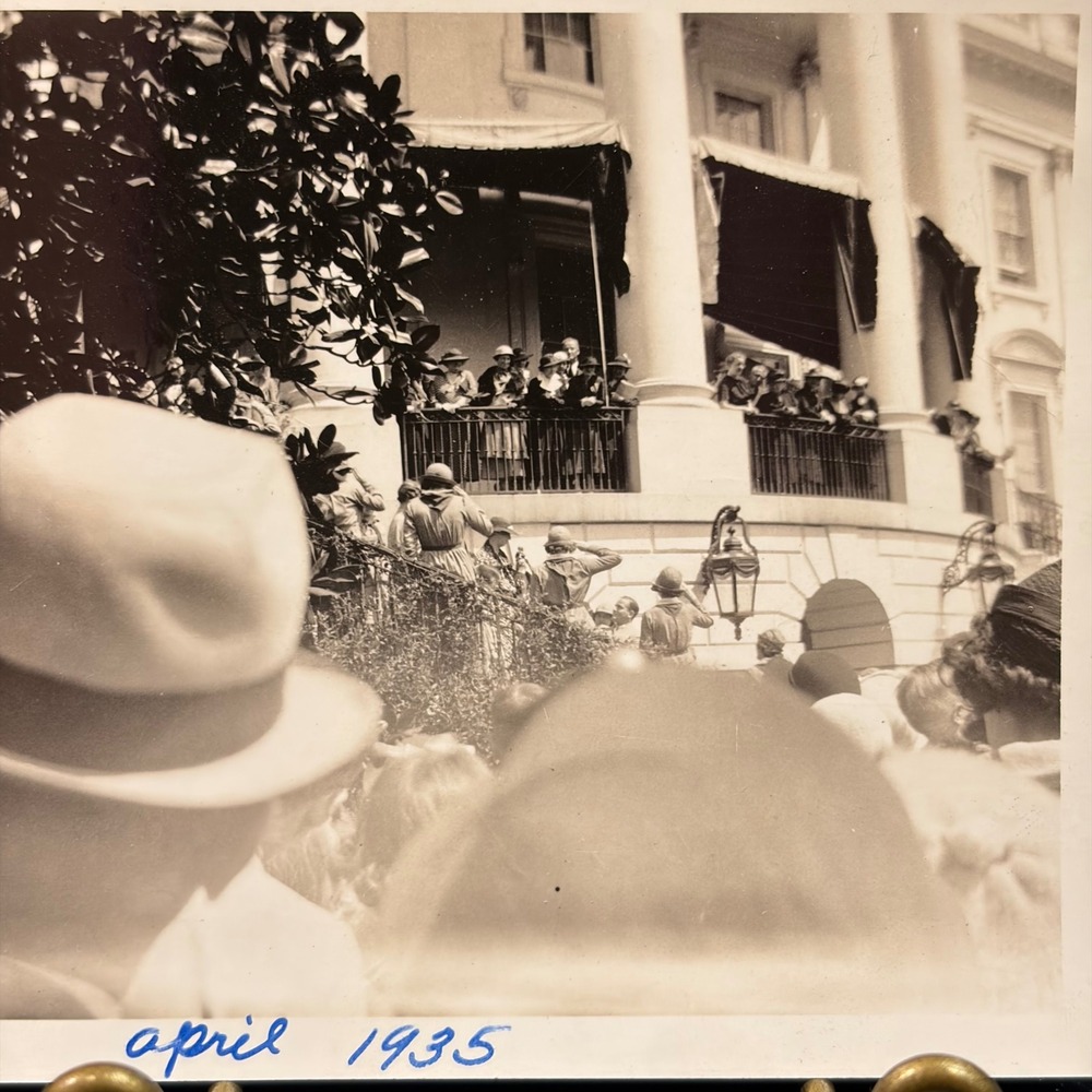 Vintage 1935 White House Easter Egg Roll Photograph Original B&W Vernacular DC